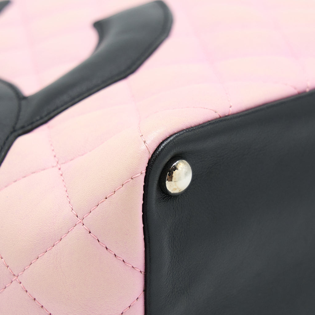 Chanel Vintage Camnon Tote Pink/Black
