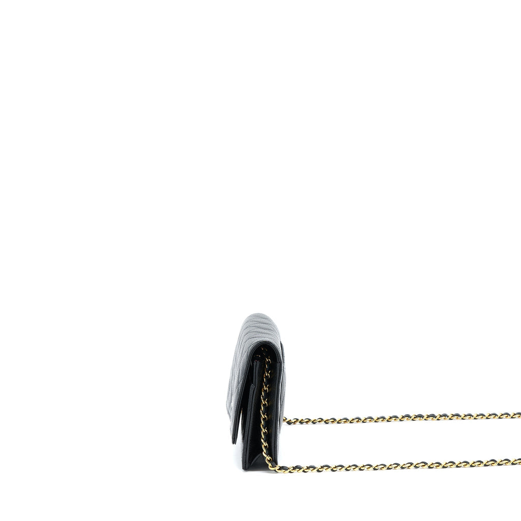 Chanel Classic Wallet On Chain Caviar Black  (Microchip)