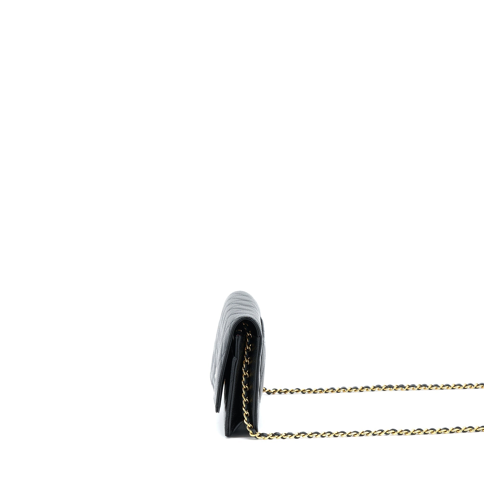 Chanel Classic Wallet On Chain Caviar Black  (Microchip)