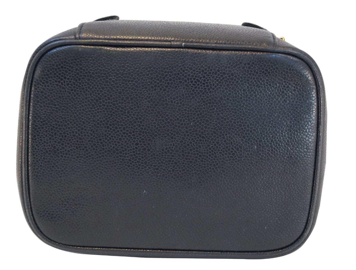 CHANEL Caviar Skin Vanity Cosmetic Bag Black
