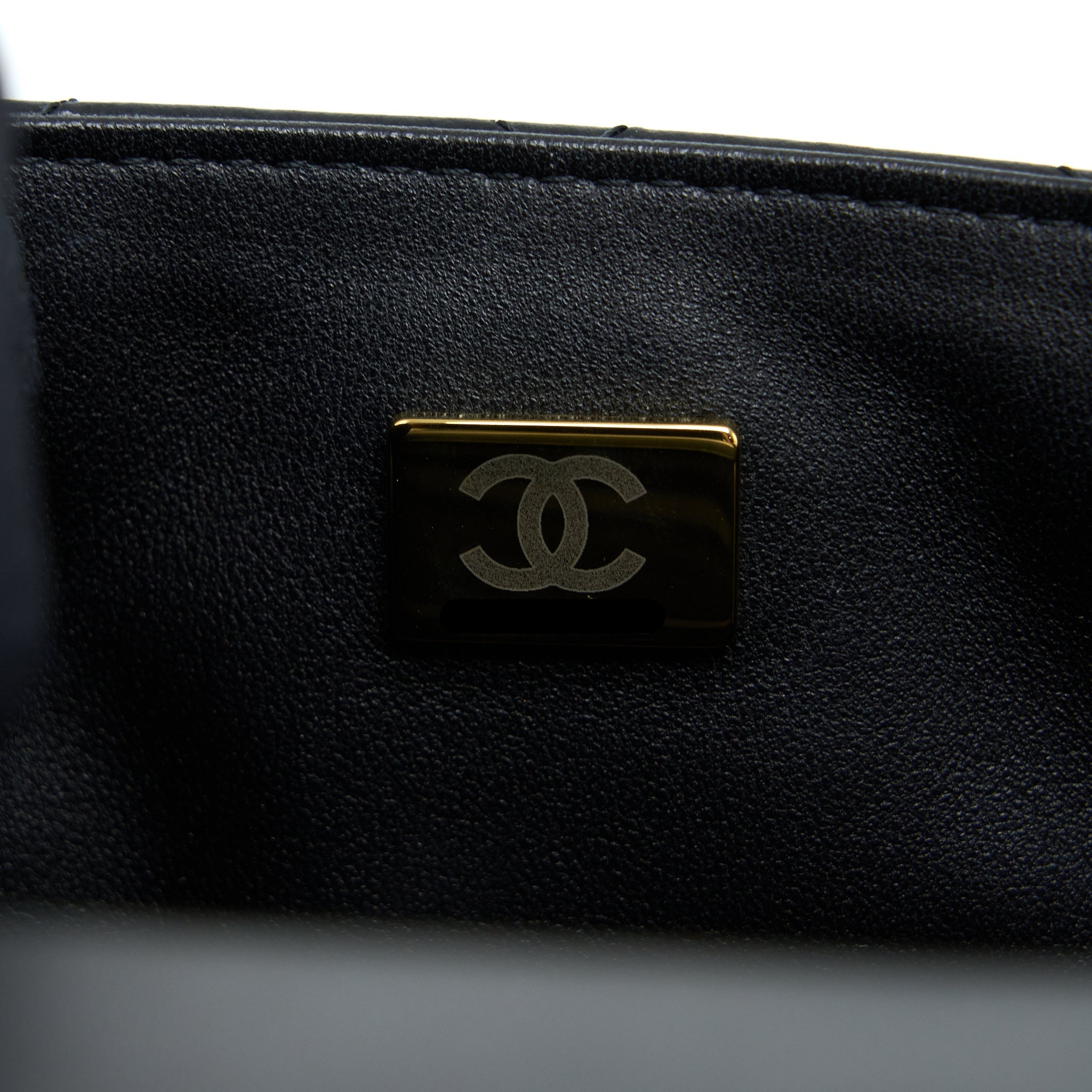 Chanel Classic Mini Square Flap Bag Lambskin Black L (Microchip)