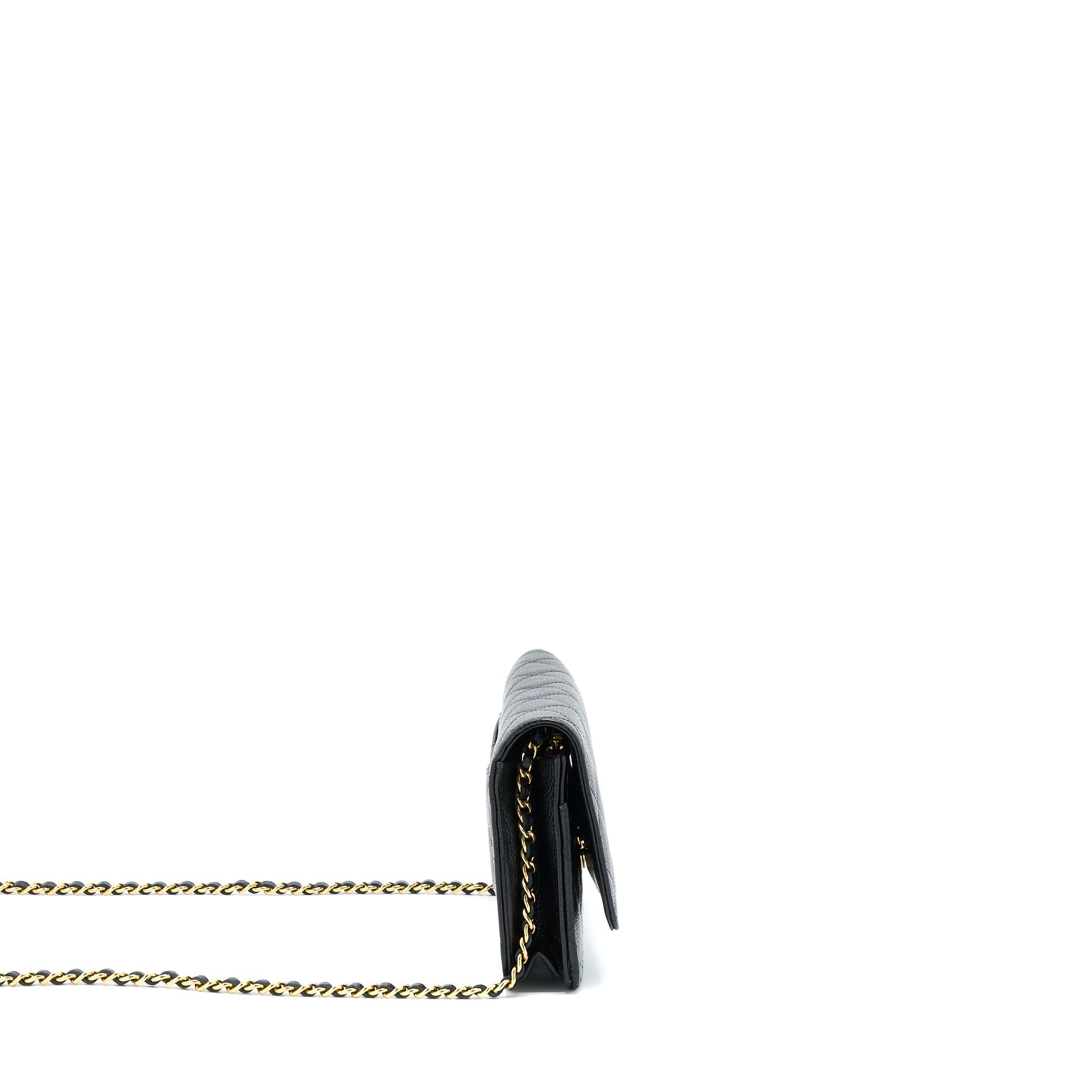 Chanel Classic Wallet On Chain Caviar Black  (Microchip)