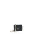 Chanel Mini Flap Card Holder With Chain Caviar Black L