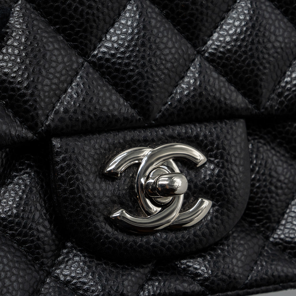 Chanel Classic Mini Square Flap Bag Caviar Black