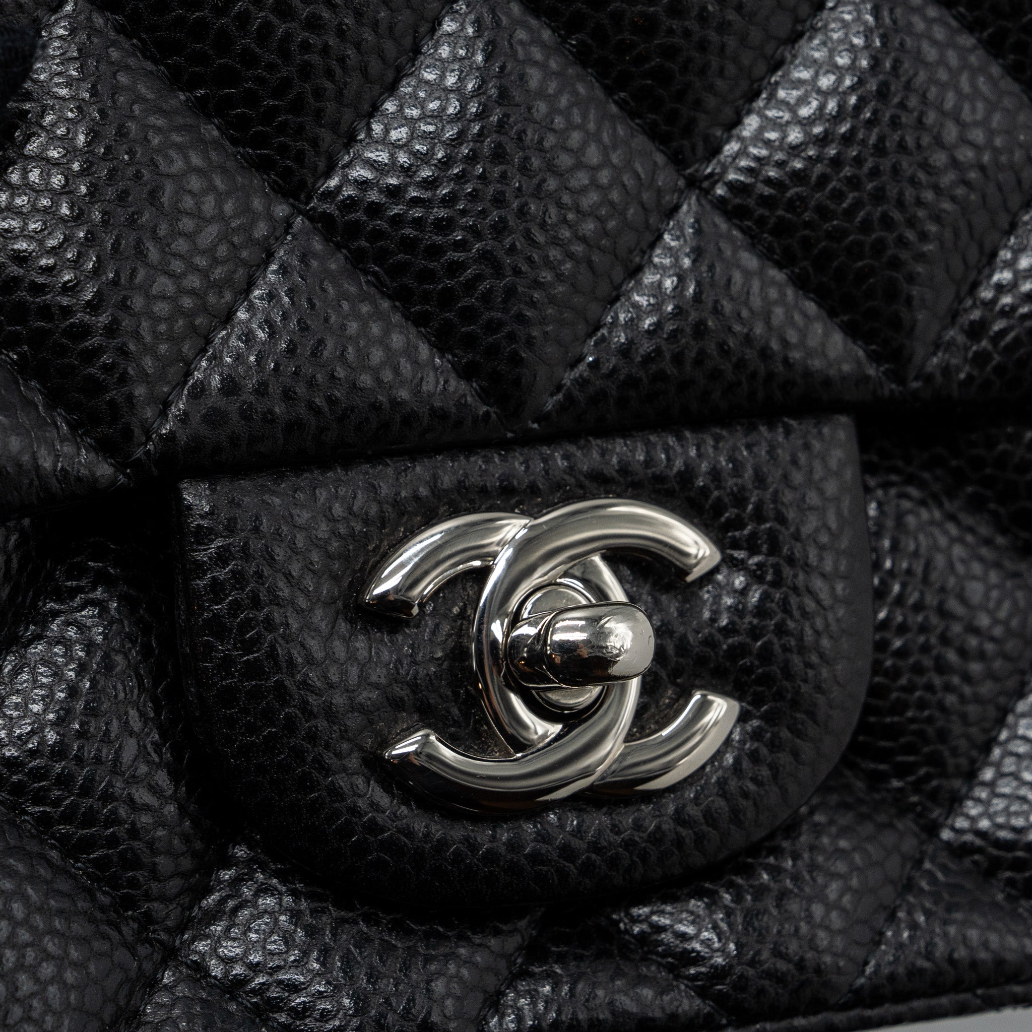 Chanel Classic Mini Square Flap Bag Caviar Black