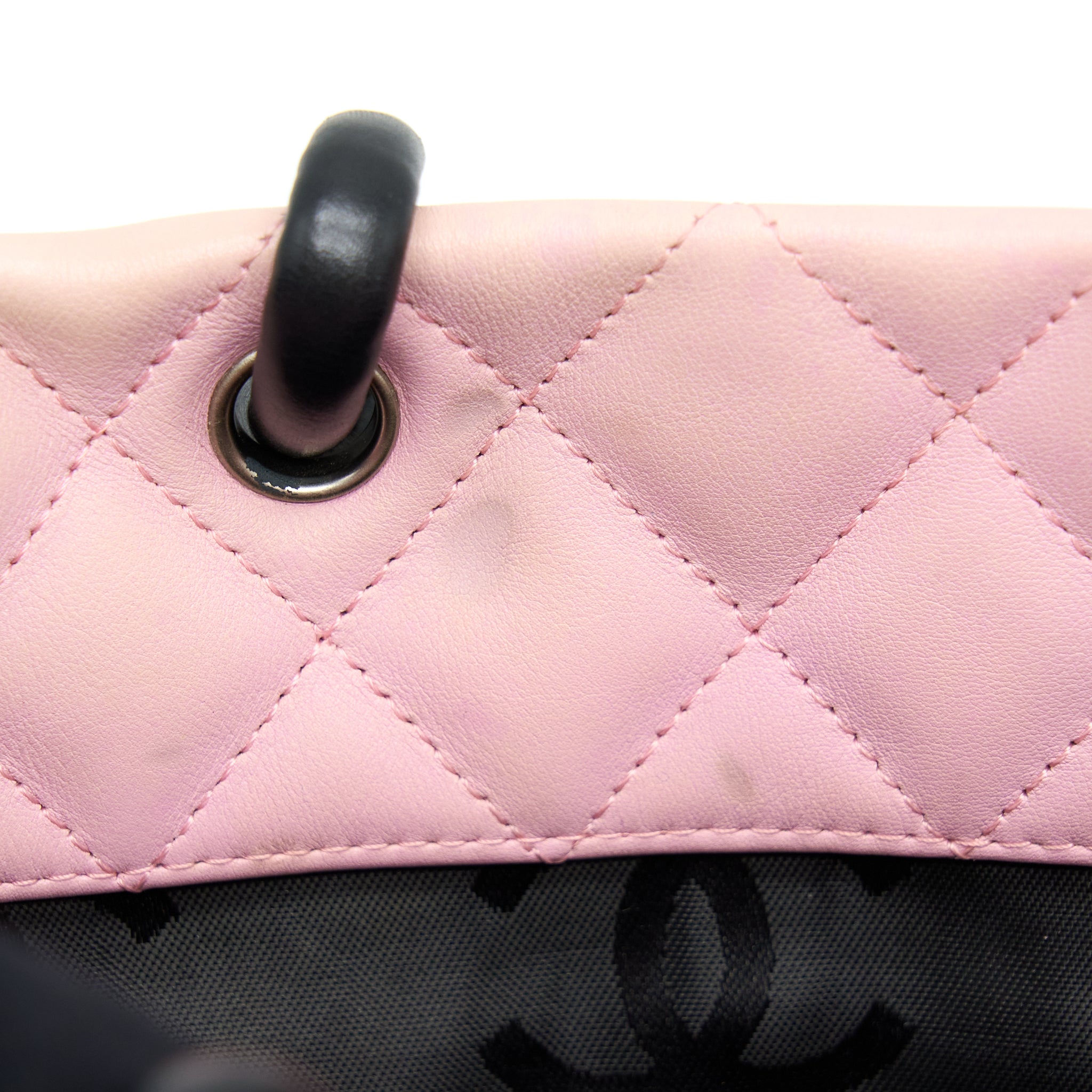 Chanel Vintage Camnon Tote Pink/Black