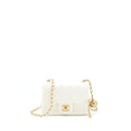 Chanel 22C Pearl Crush Mini Square Flap Bag Lambskin White