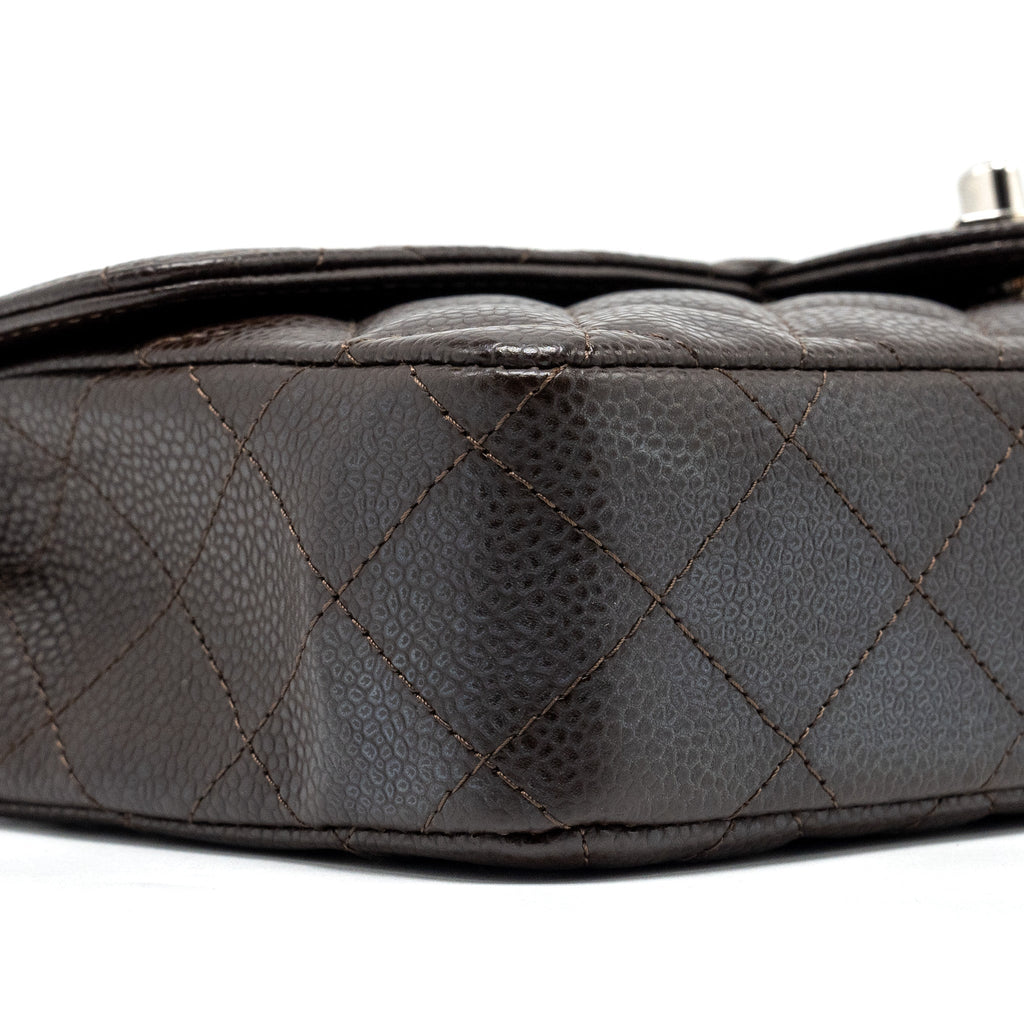Chanel East West Classic quilted flap bag caviar chocolate