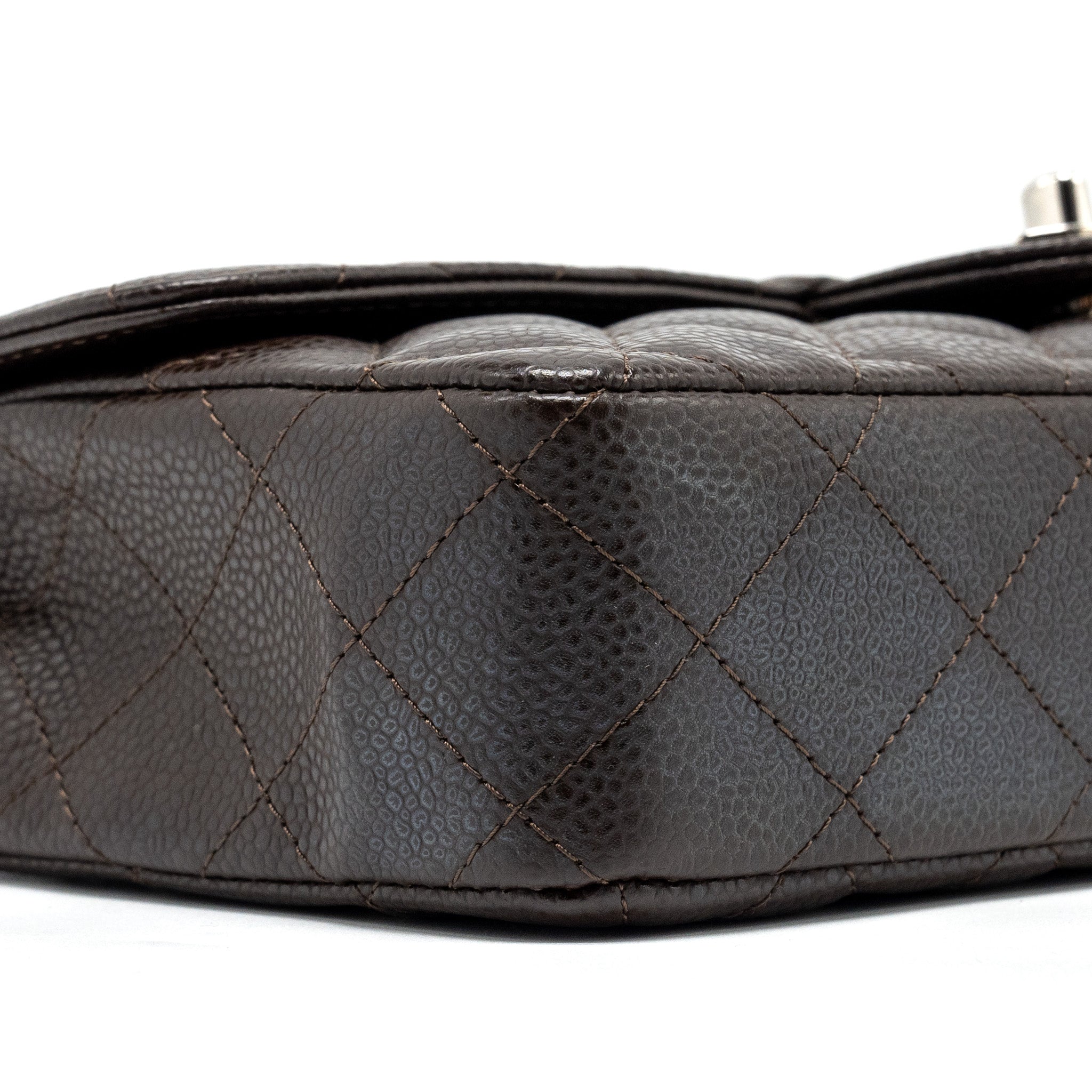 Chanel East West Classic quilted flap bag caviar chocolate