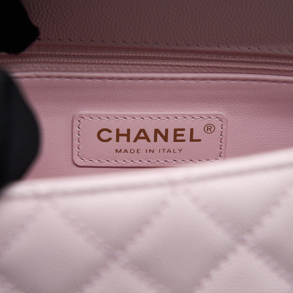 Chanel Small Coco Handle Caviar Light Pink NG750 L
