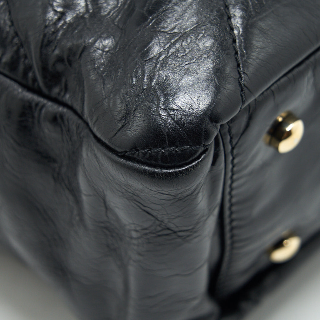 Chanel Calfskin Tote bag with Chain black and Red
