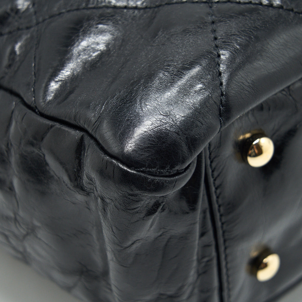 Chanel Calfskin Tote bag with Chain black and Red