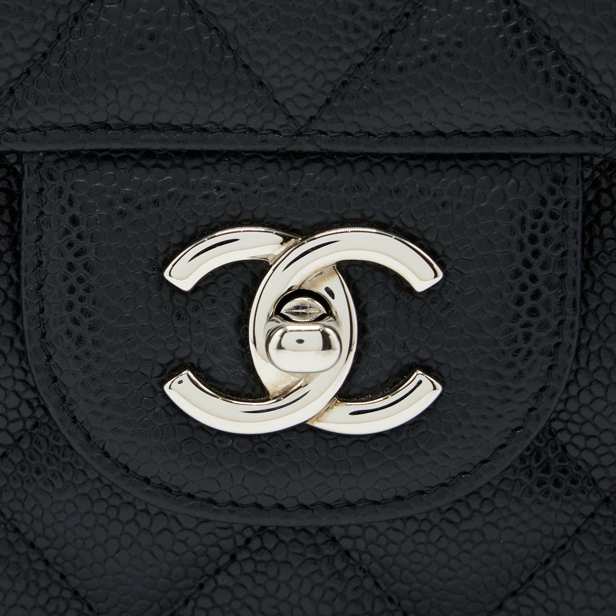 Chanel Jumbo Single Flap Bag Caviar Black