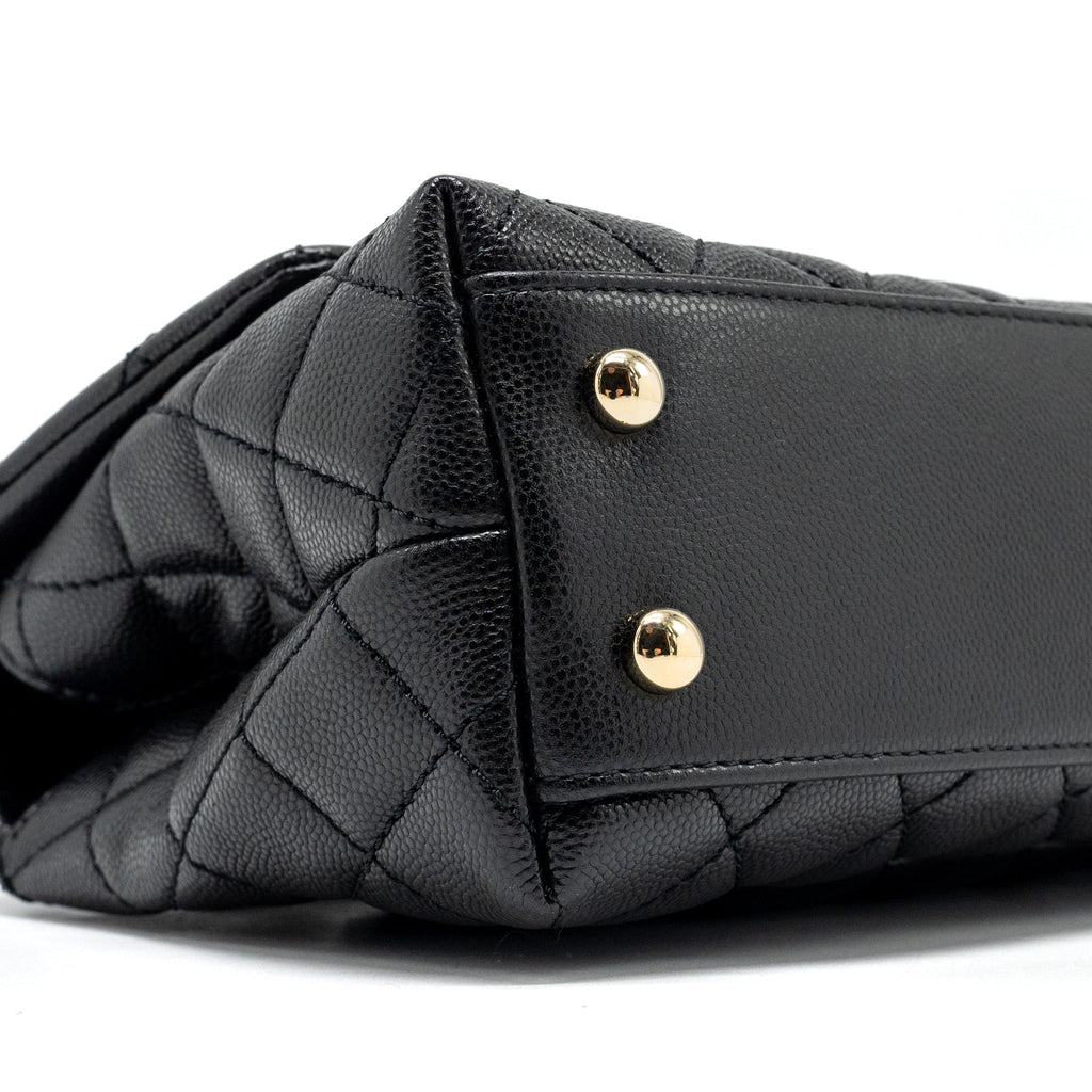 Chanel Small Coco Handle Caviar black L