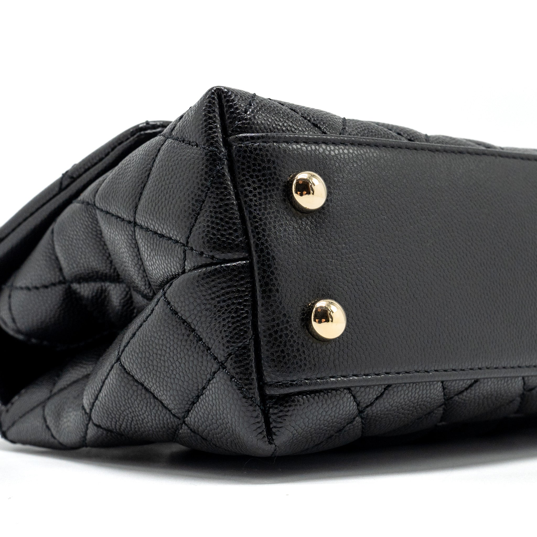 Chanel Small Coco Handle Caviar black L