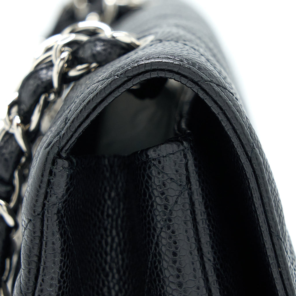 Chanel Jumbo Single Flap Bag Caviar Black