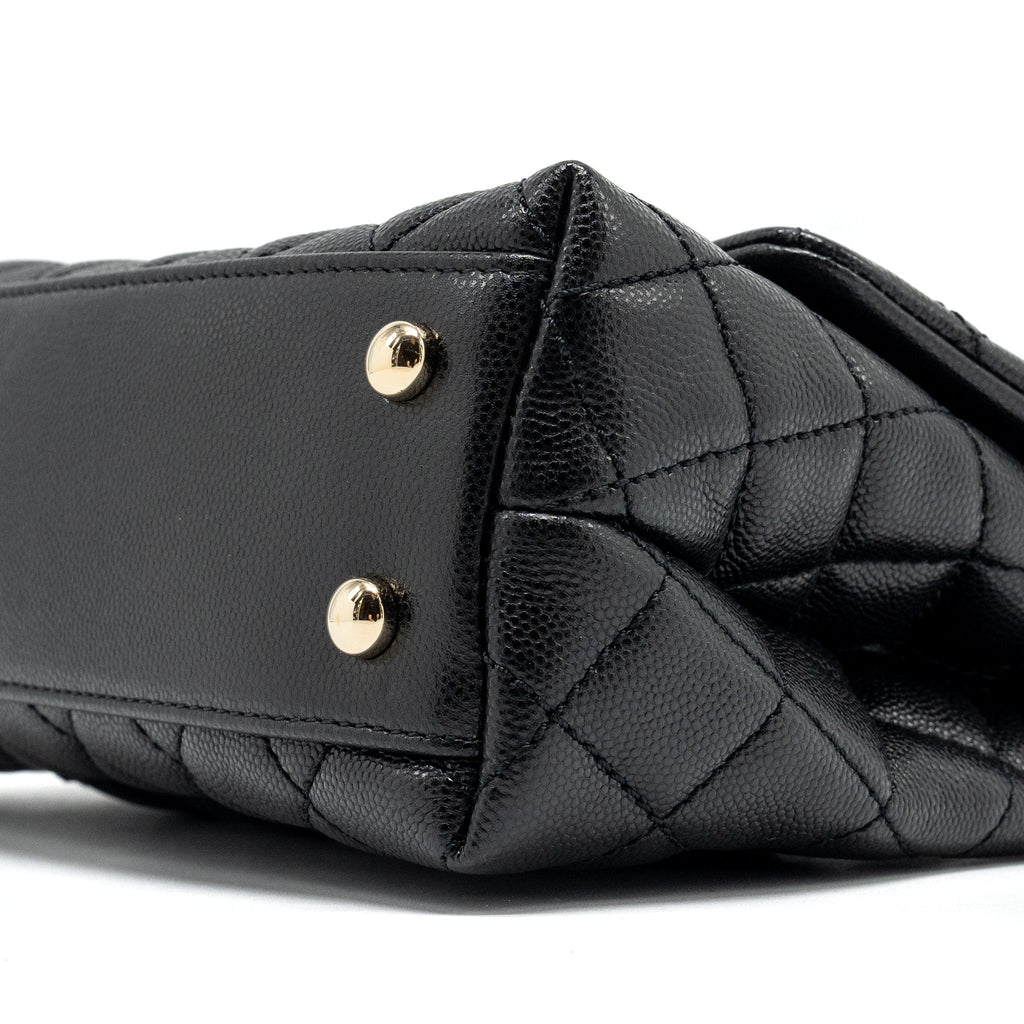 Chanel Small Coco Handle Caviar black L