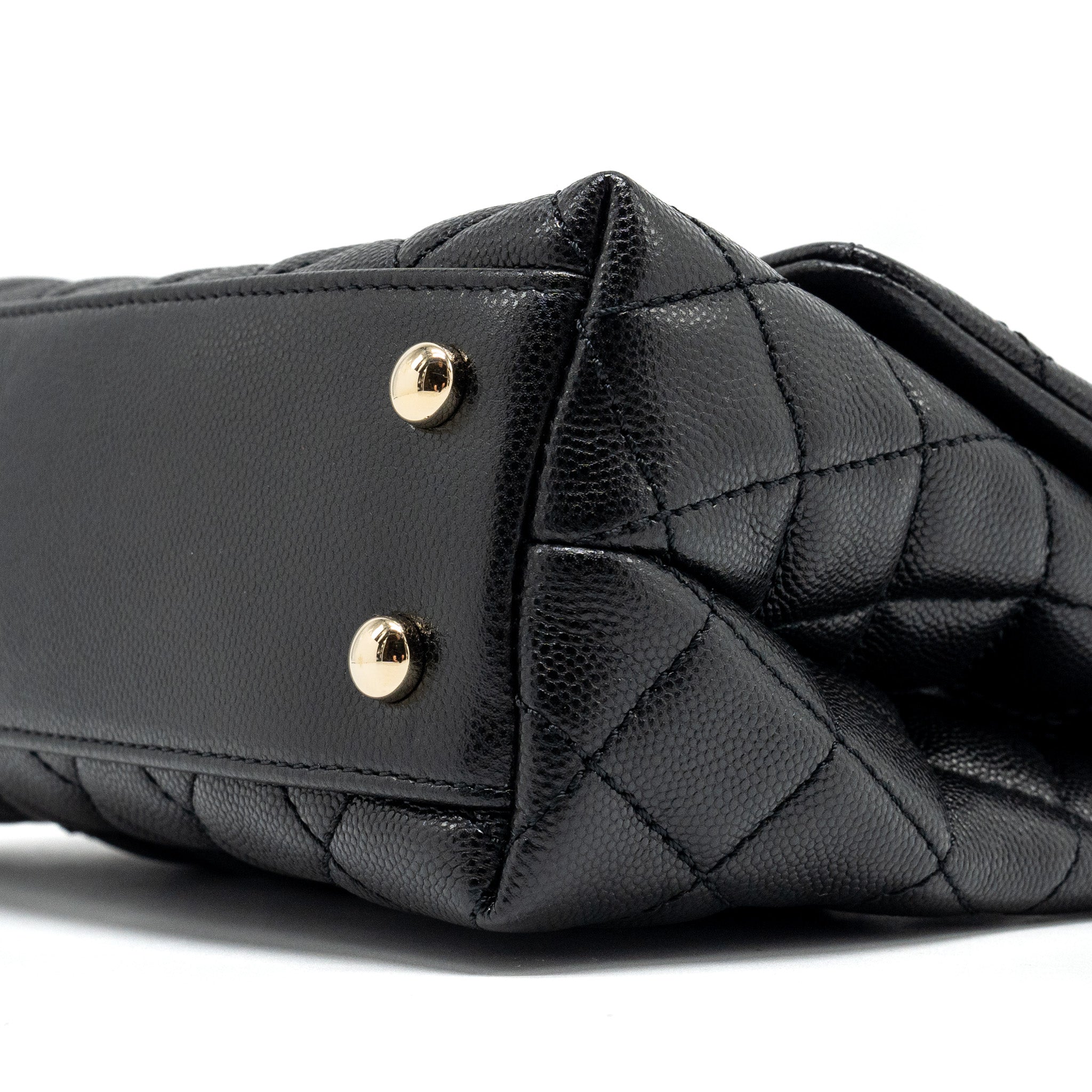 Chanel Small Coco Handle Caviar black L