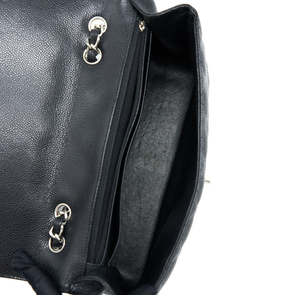 Chanel Jumbo Single Flap Bag Caviar Black