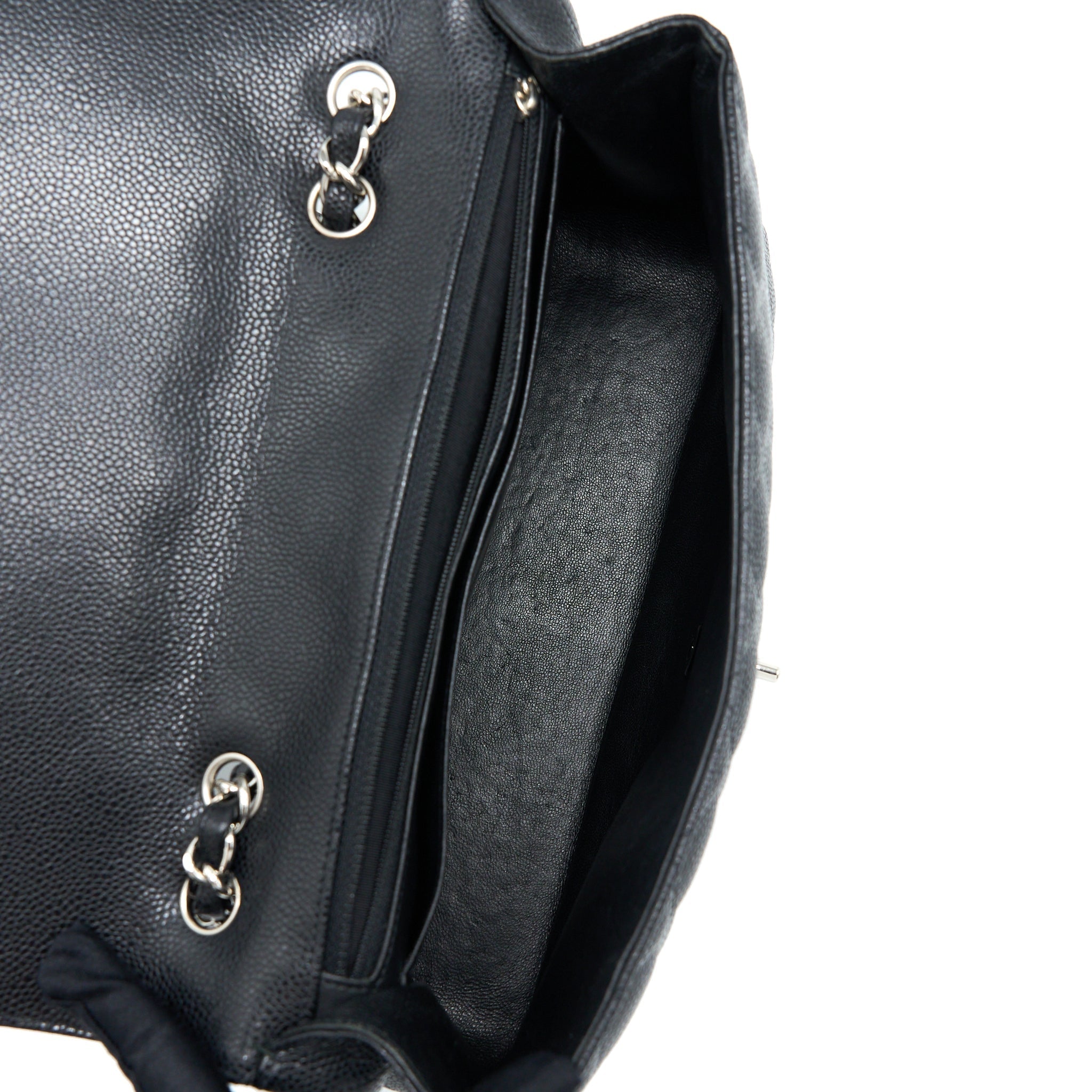 Chanel Jumbo Single Flap Bag Caviar Black