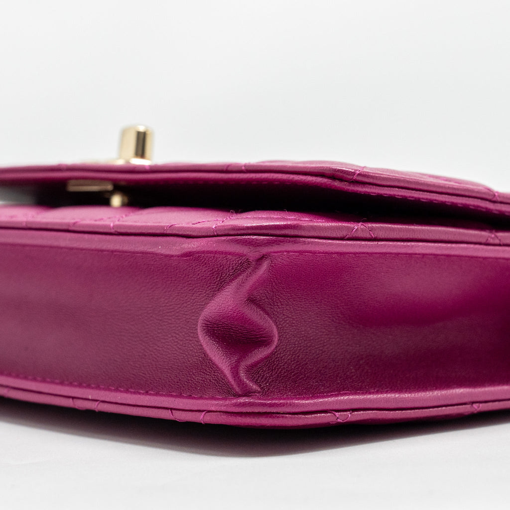 Chanel Trendy CC Wallet on Chain Lambskin Fuchsia