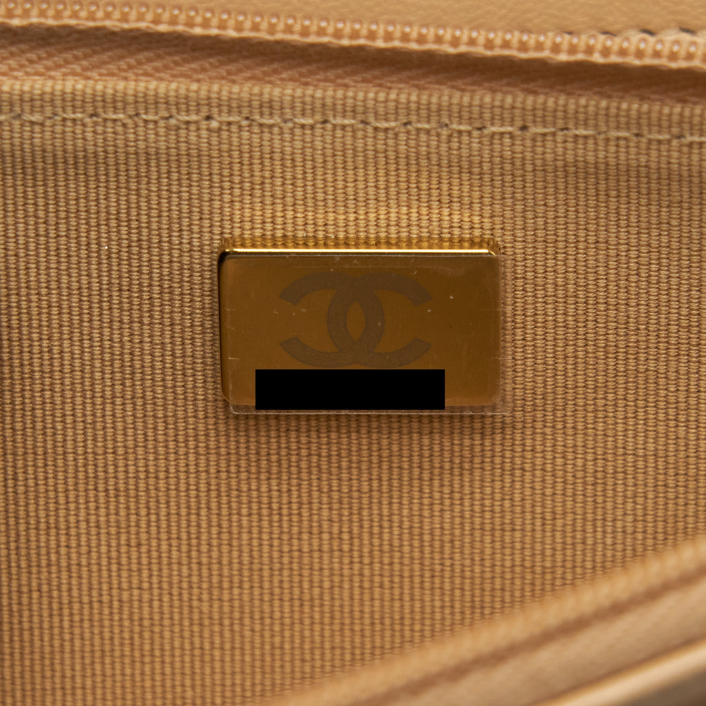 Chanel Classic Wallet On Chain Lambskin Beige L（Microchip）