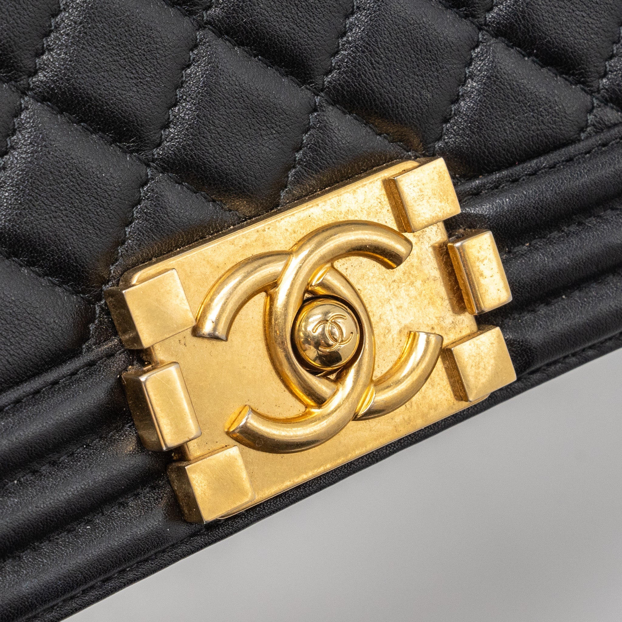 Chanel small boy bag Calfskin black