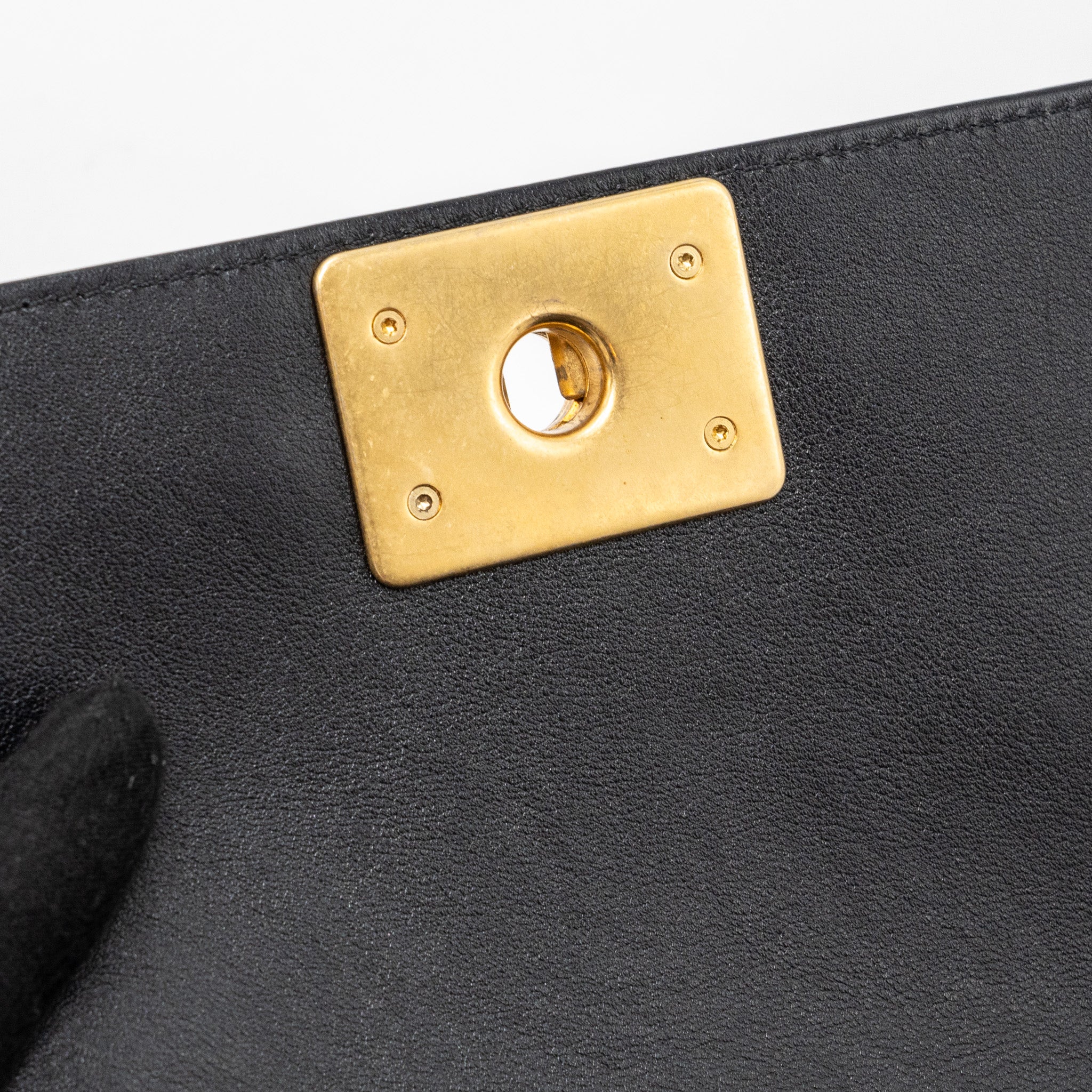 Chanel small boy bag Calfskin black
