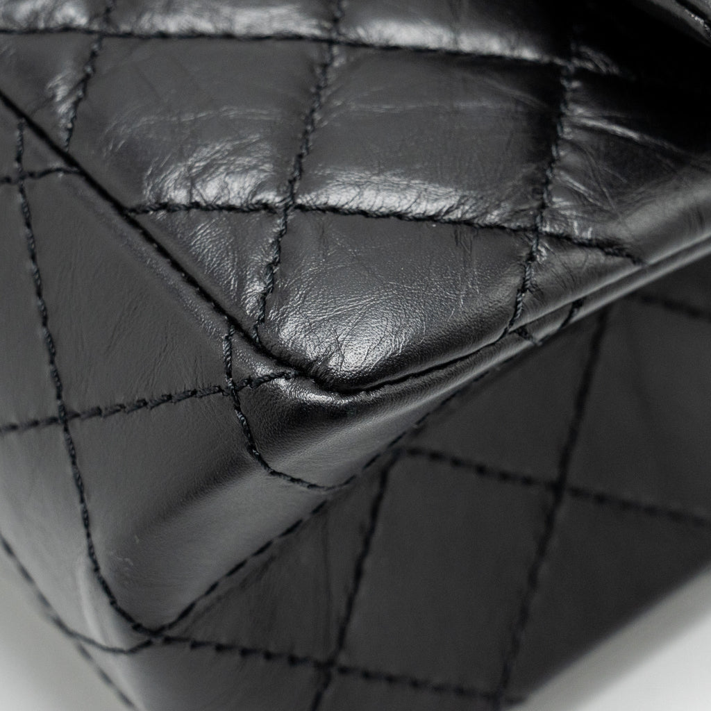 Chanel Large 2.55 Reissue Flap Bag Aged Calfskin Black
