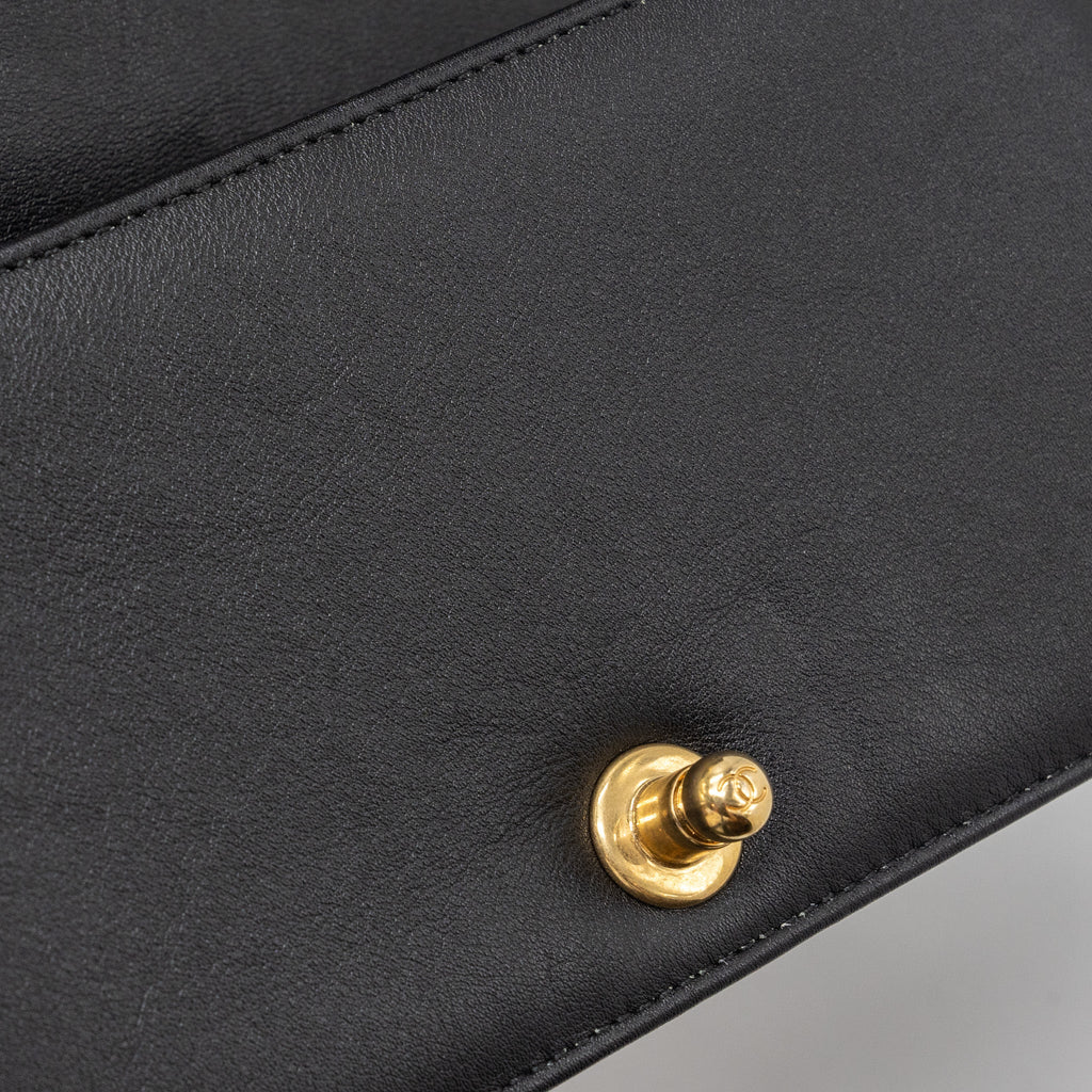 Chanel small boy bag Calfskin black