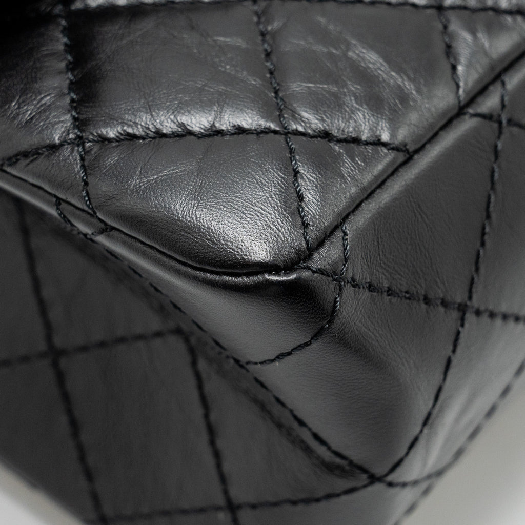 Chanel Large 2.55 Reissue Flap Bag Aged Calfskin Black