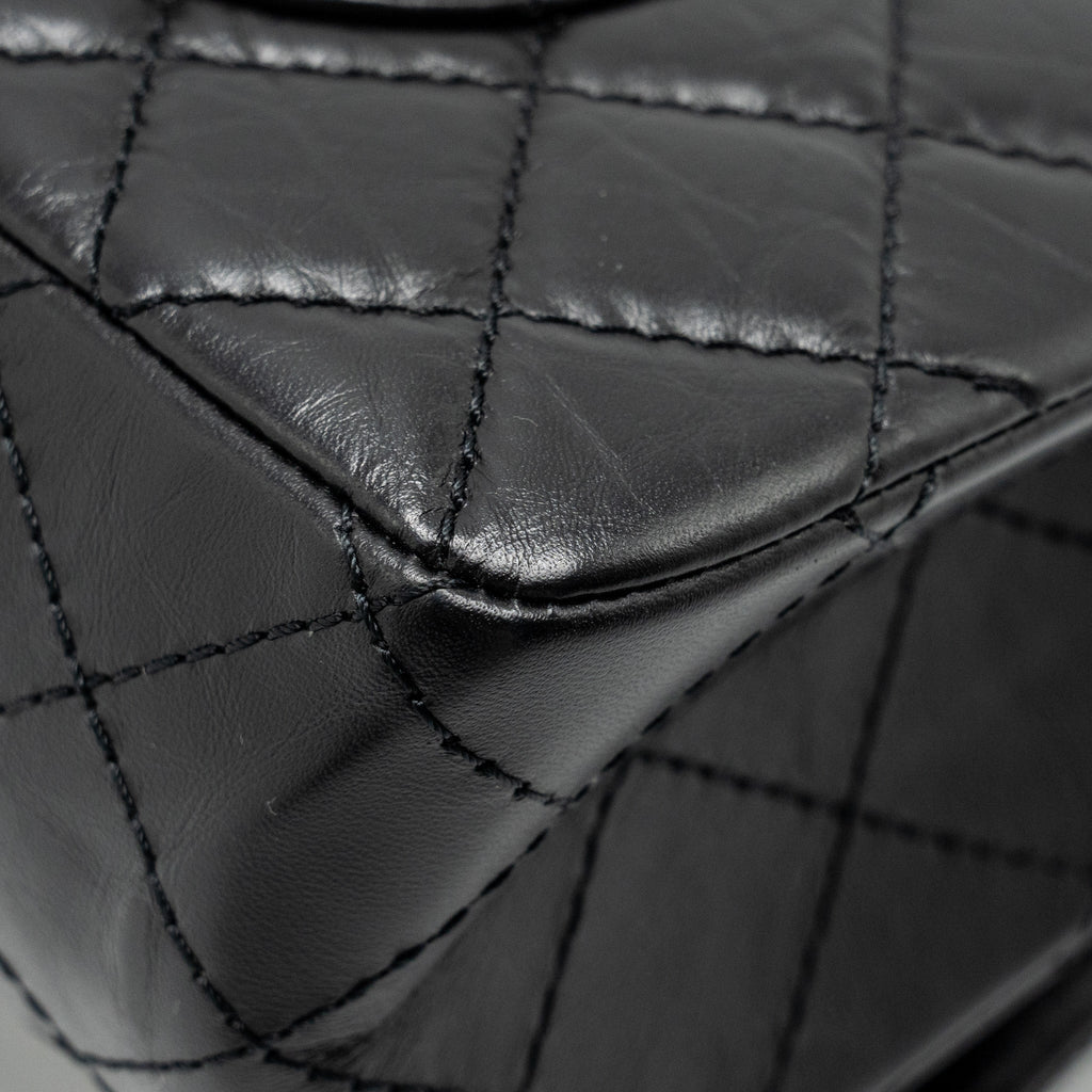 Chanel Large 2.55 Reissue Flap Bag Aged Calfskin Black