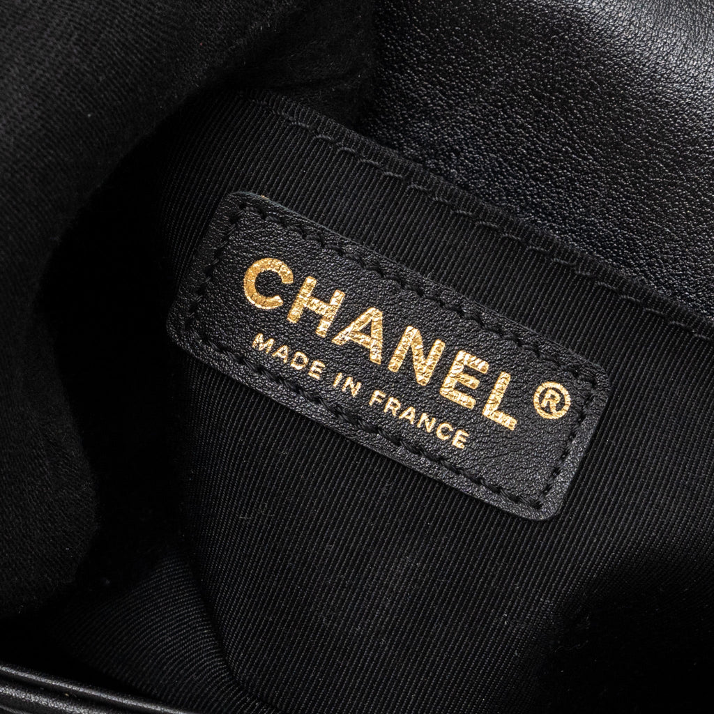 Chanel small boy bag Calfskin black