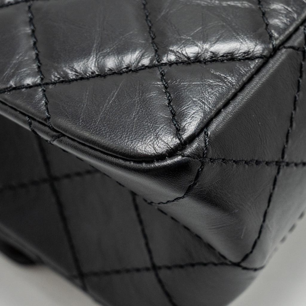 Chanel Large 2.55 Reissue Flap Bag Aged Calfskin Black