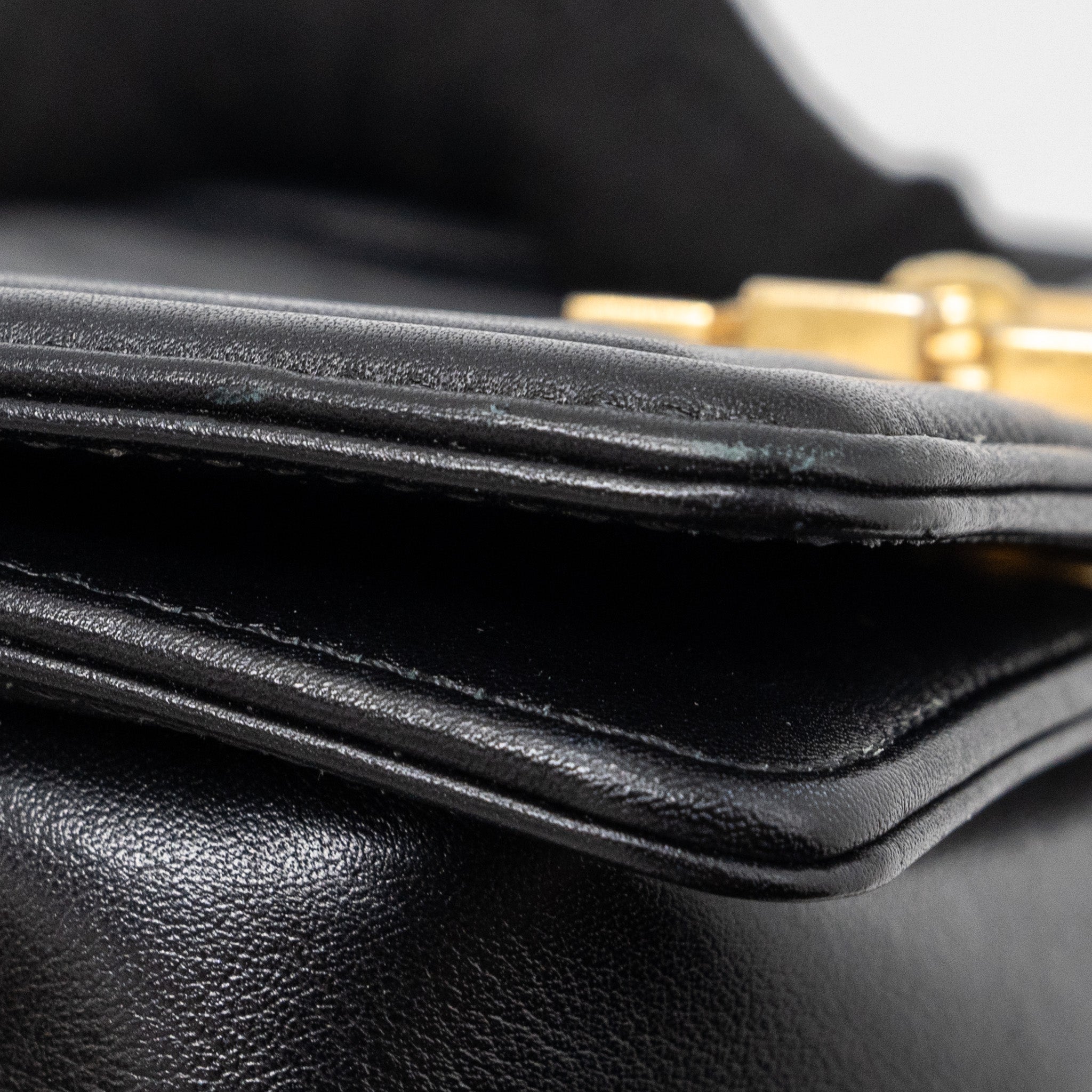 Chanel small boy bag Calfskin black