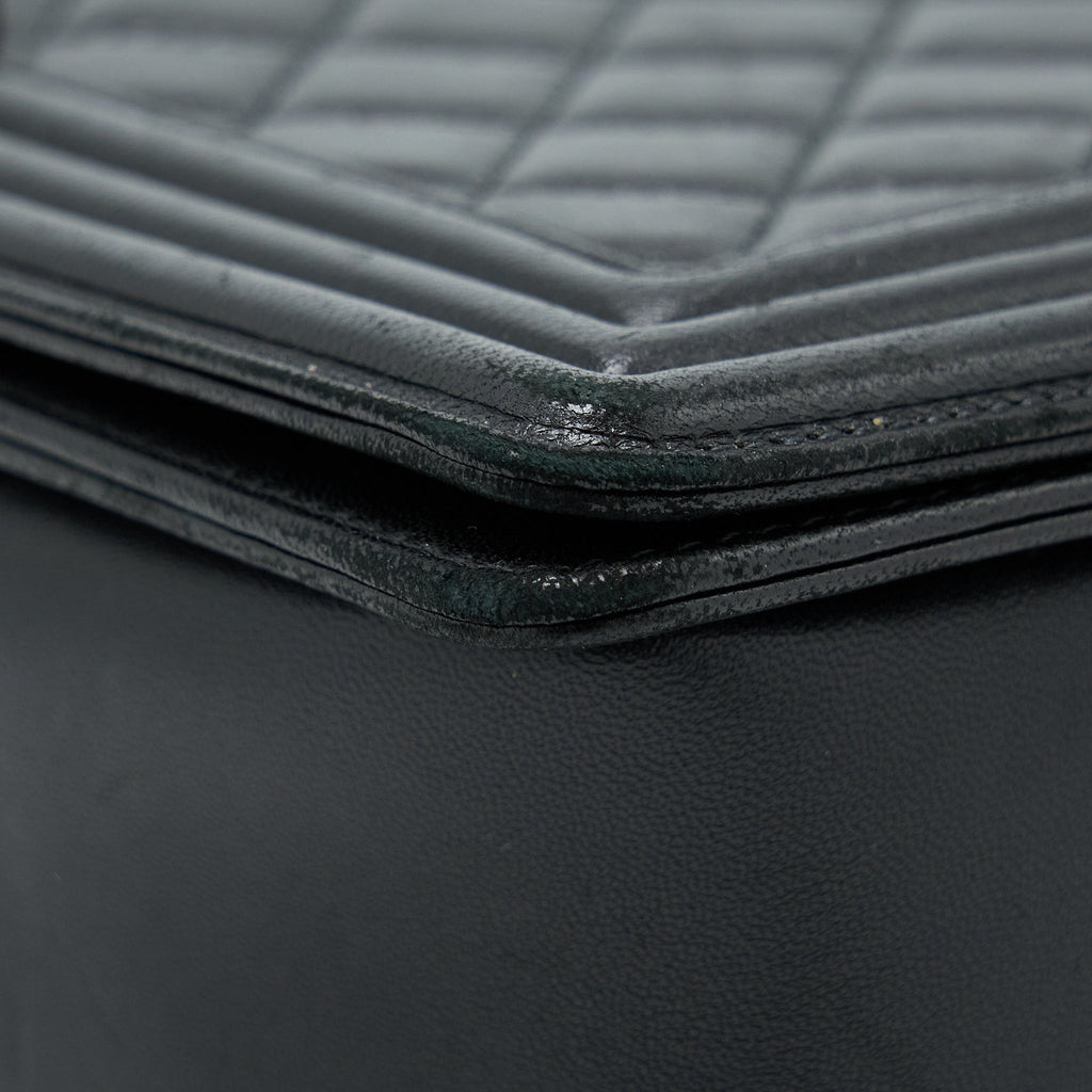 Chanel Medium Boy Bag Lambskin Black Ruthenium
