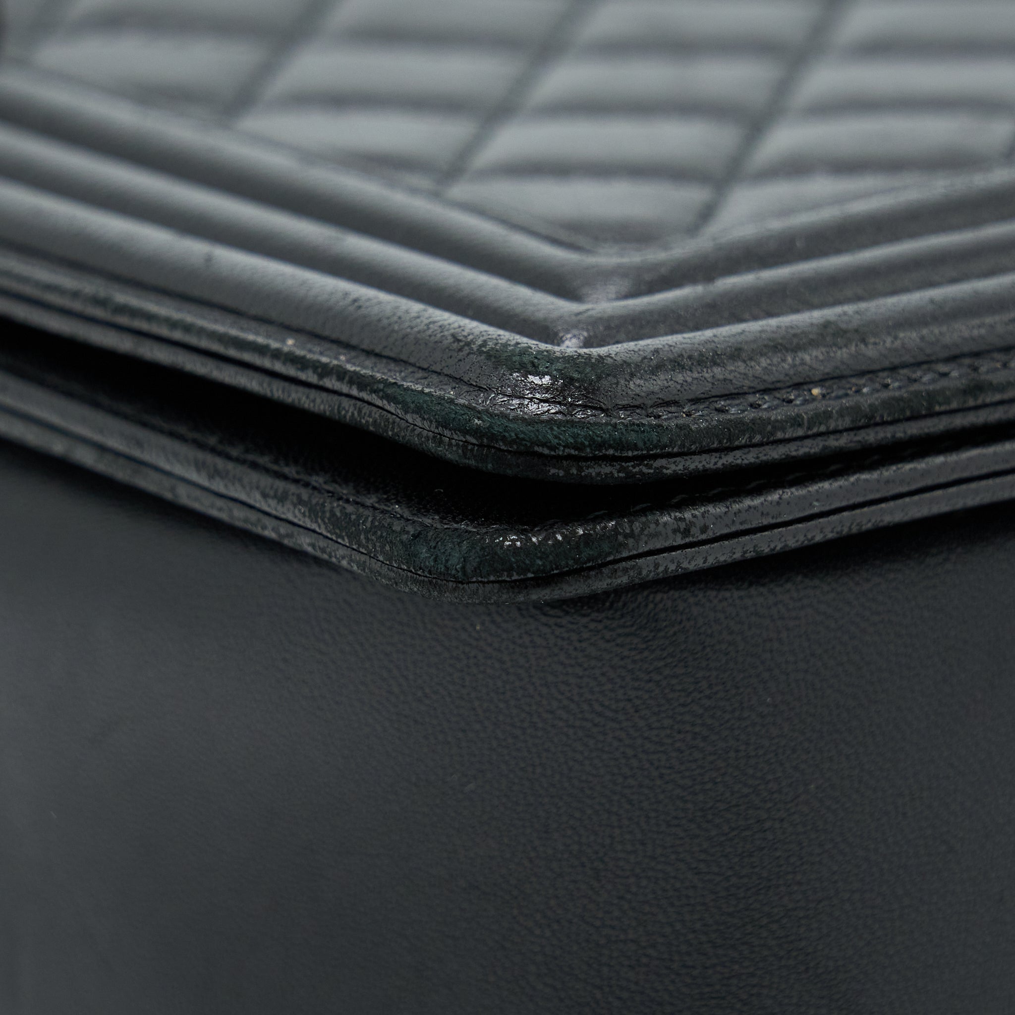 Chanel Medium Boy Bag Lambskin Black Ruthenium