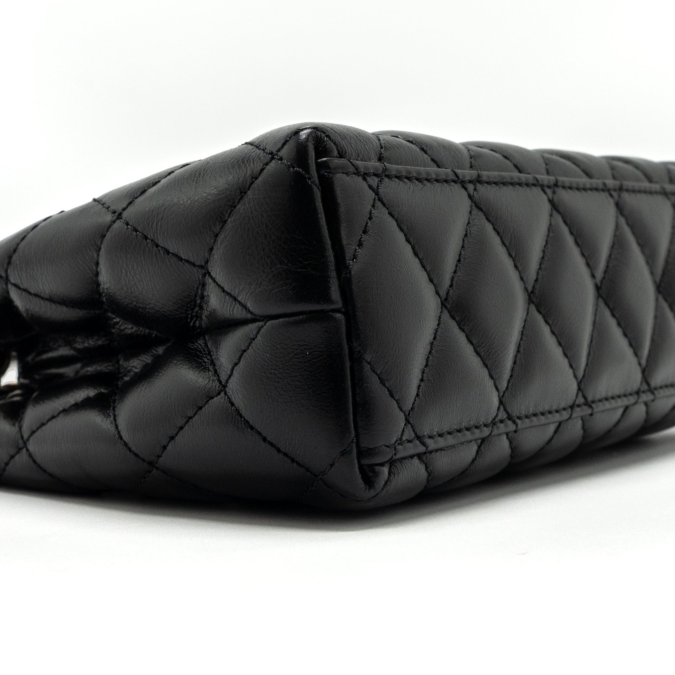 Chanel 23k Mini Shopping Bag Calfskin Black Brushed (Microchip)
