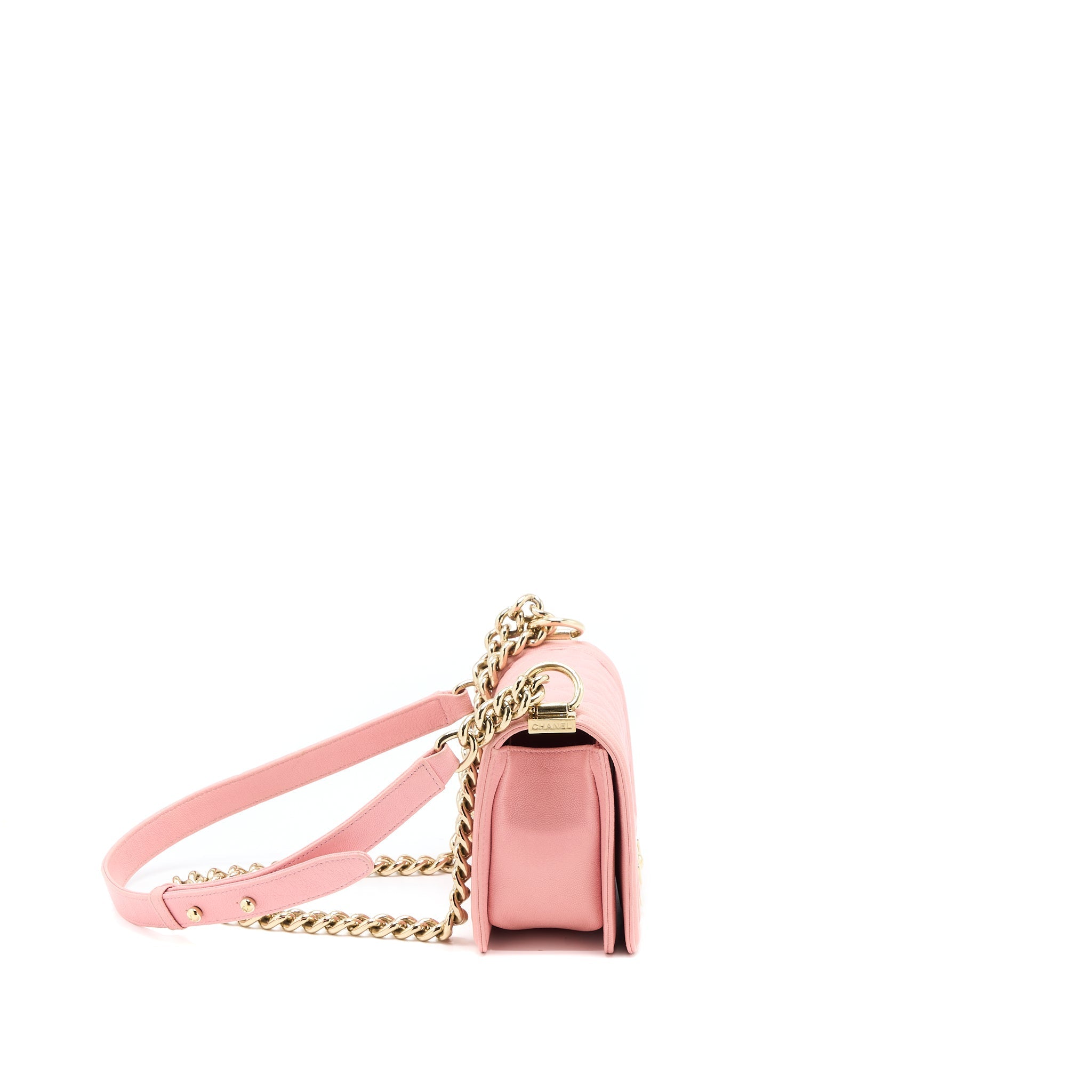 Chanel Small Boy Bag Caviar Pink L