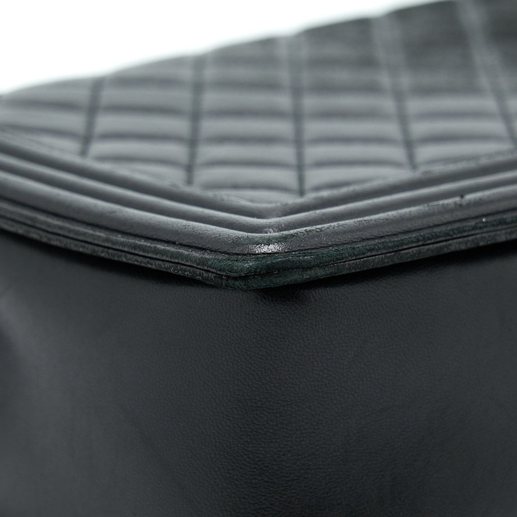 Chanel Medium Boy Bag Lambskin Black Ruthenium