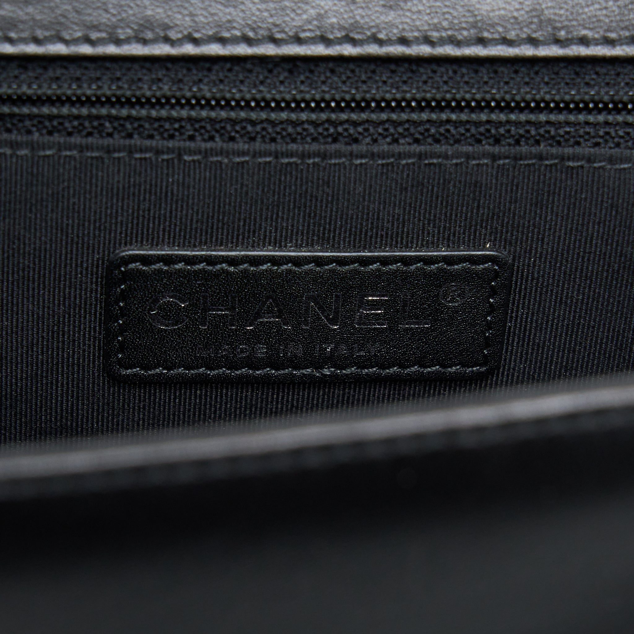 Chanel Medium Boy Bag Lambskin Black Ruthenium