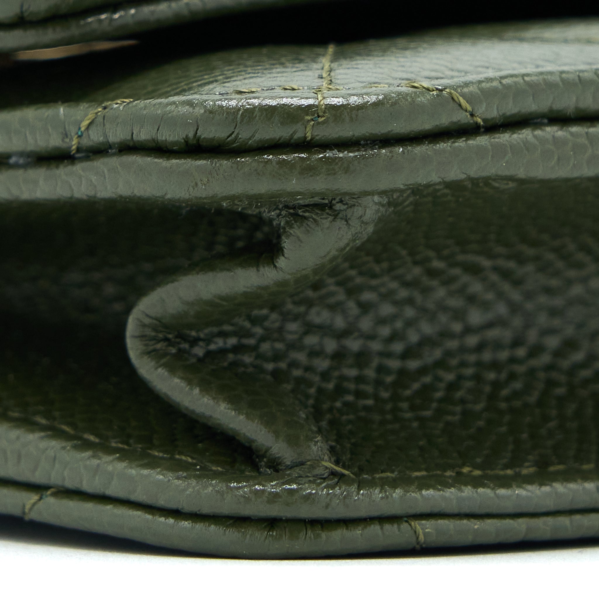 Chanel 22K Wallet On Chain Caviar Dark Green L (Microchip)