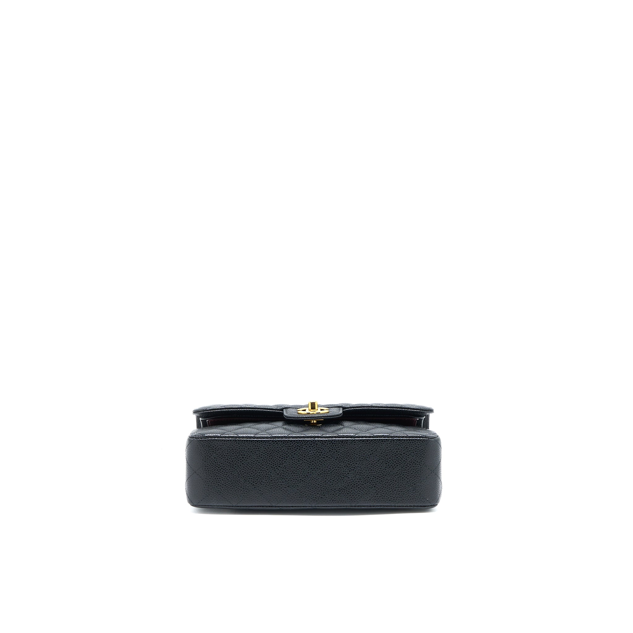 Chanel Small Classic Flap Bag Caviar Black  (Microchip)
