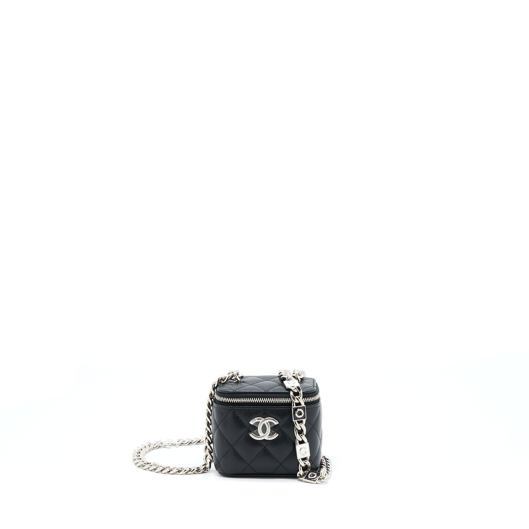 Chanel Mini Vanity With Giant Chain Caviar Black