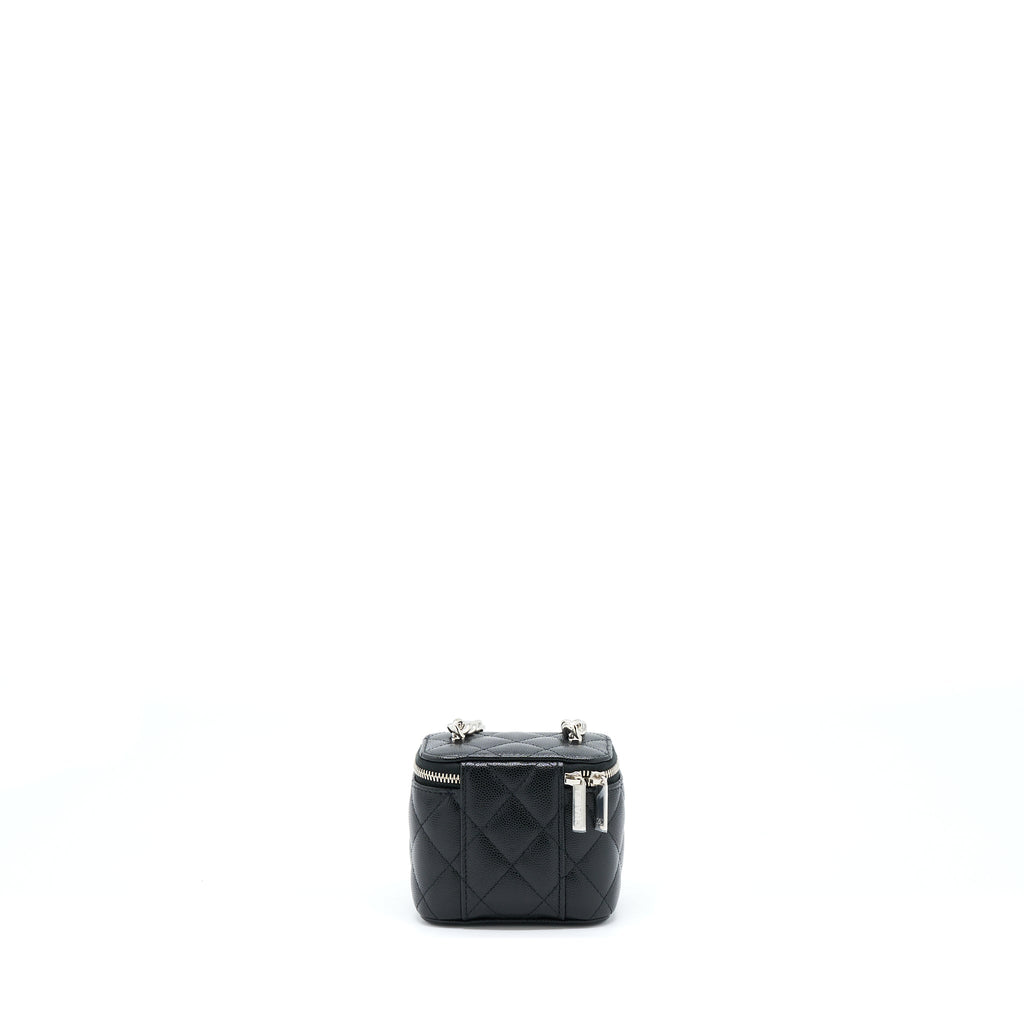 Chanel Mini Vanity With Giant Chain Caviar Black