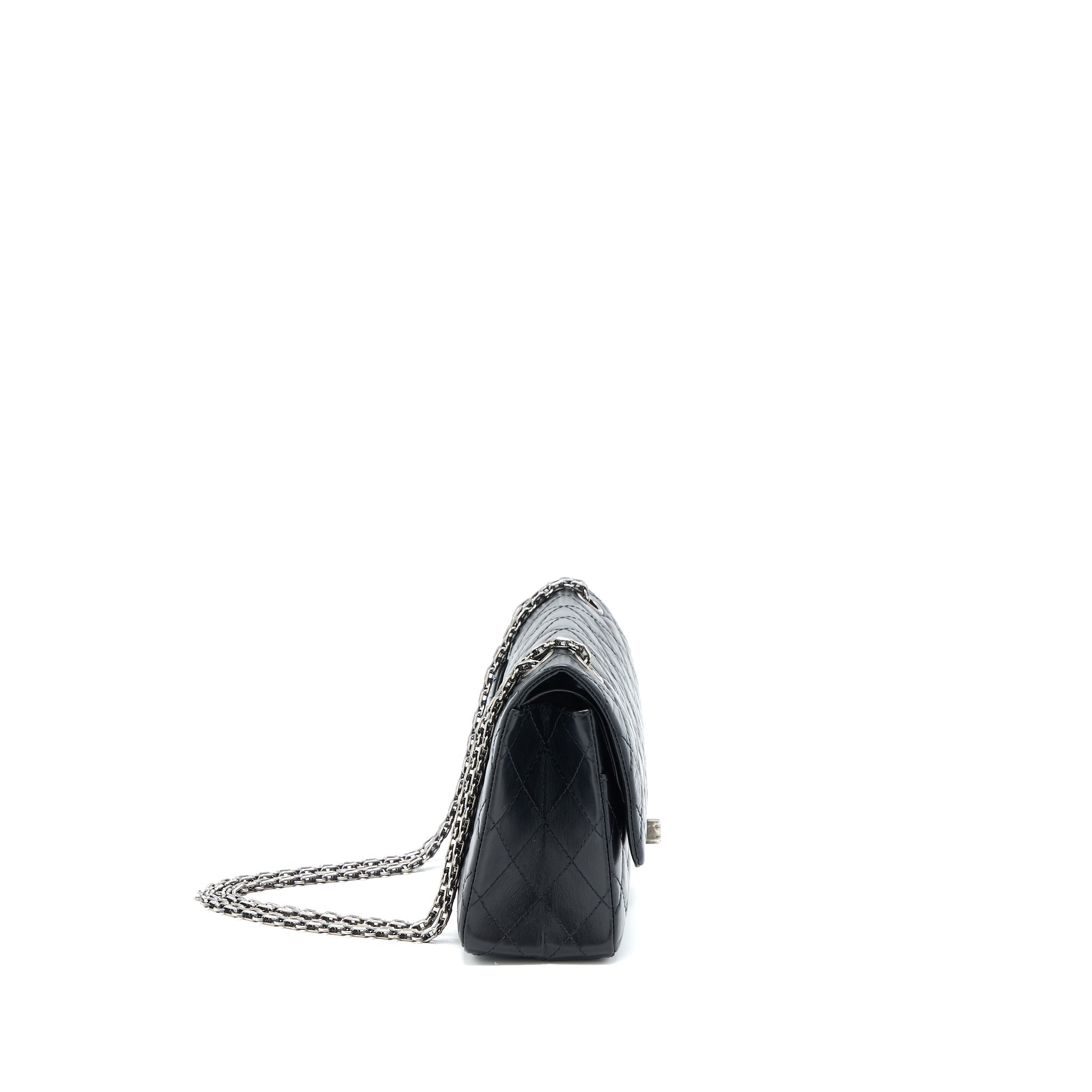 Chanel Small 2.55 225 Reissue Flap Bag Aged Calfskin Black Ruthenium