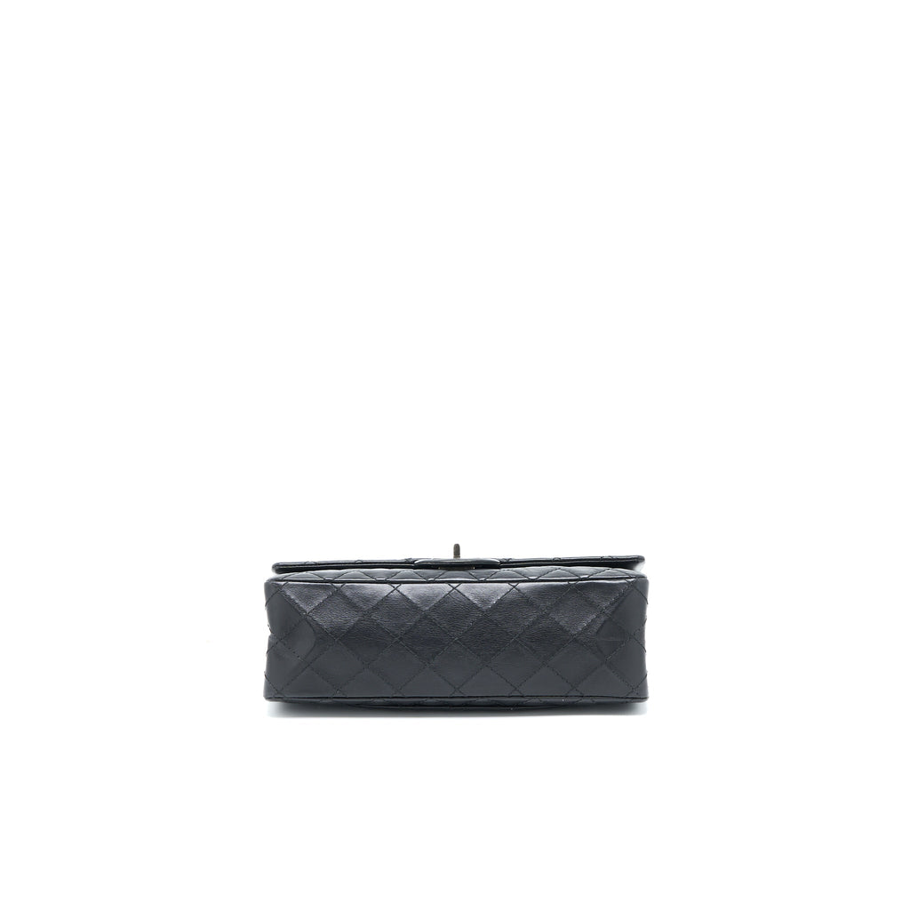 Chanel Small 2.55 225 Reissue Flap Bag Aged Calfskin Black Ruthenium