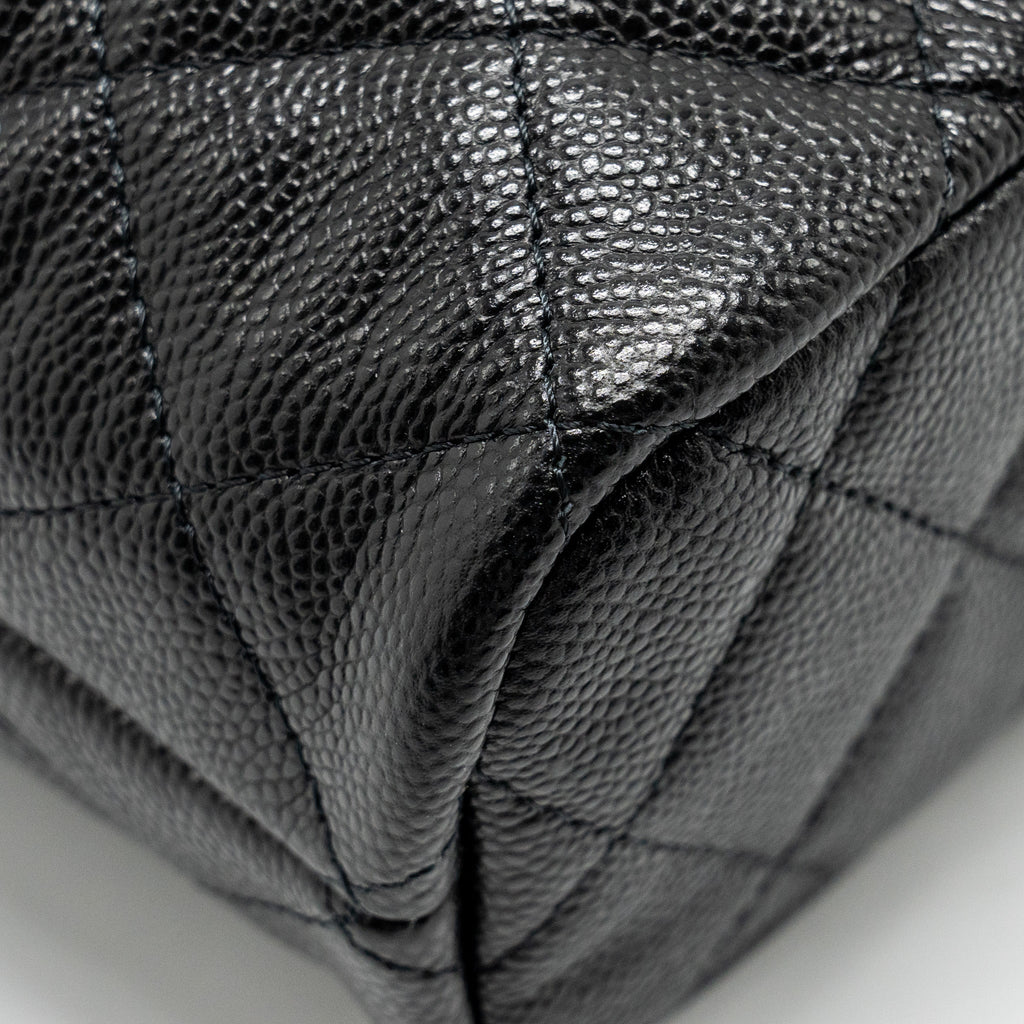 Chanel 25c Quilted Hobo Bag Caviar Black  (microchip)