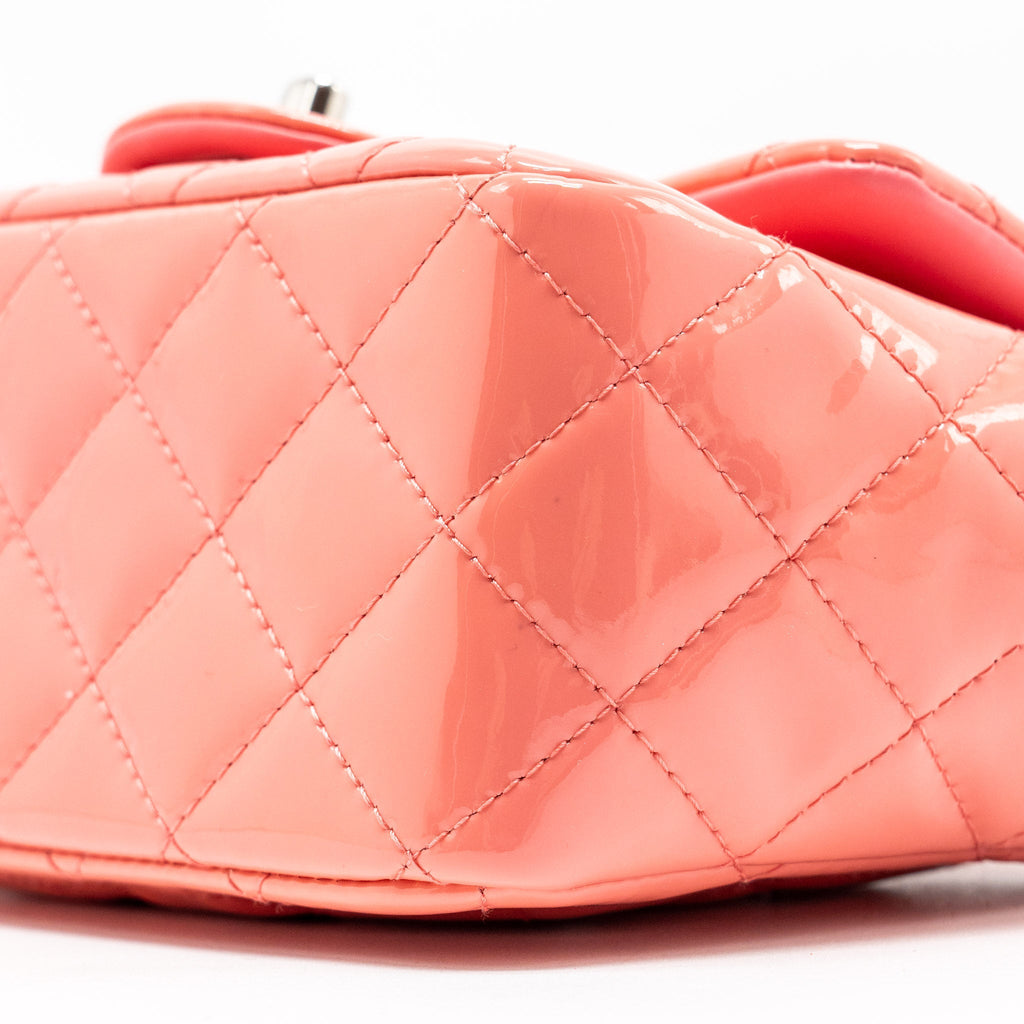Chanel Mini Square Flap Bag Patent Pink