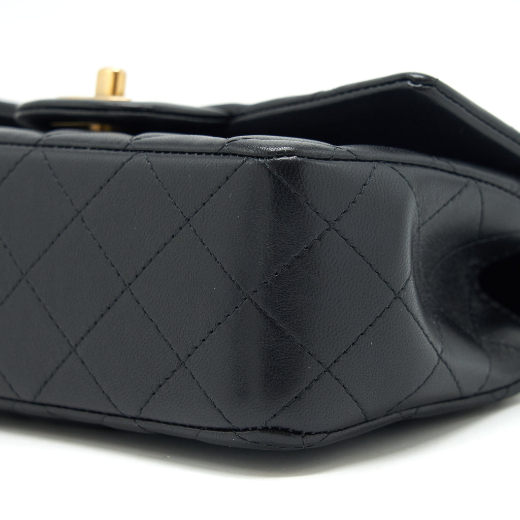 Chanel Top handle rectangular flap bag lambskin